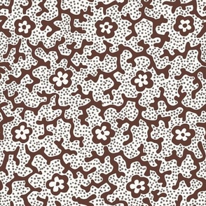 Coral Floral Dotted Chestnut