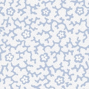 Coral Floral Dotted Periwinkle