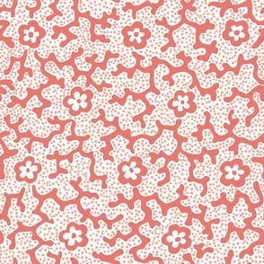 Coral Floral Dotted Nantucket Red