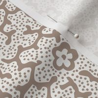 Coral Floral Dotted Taupe
