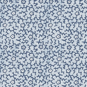 Coral Floral Dotted Navy