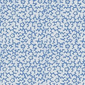 Coral Floral Dotted English Blue