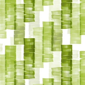 Layered Brushstrokes Color Block in Green