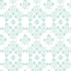 Grandmillennial Aqua Blue Green and White large