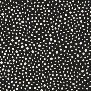 french country dots on black