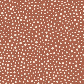 french country dots on orange