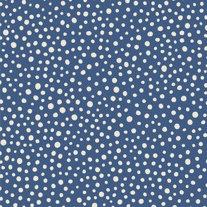 french country dots on blue