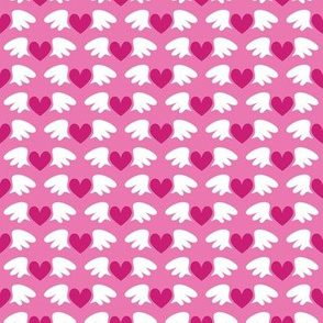 Winged hearts (pink)
