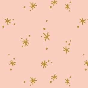 Large Festive Florals Stars in Pink