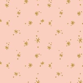 Small Festive Florals Stars in Pink