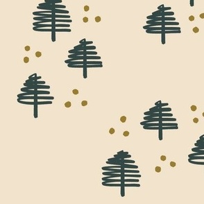 Scattered Trees - Ivory 10in