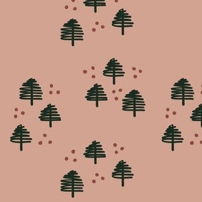 Scattered Trees - Pink 6in