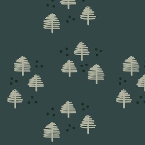 Scattered Trees - Green 6in