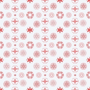 (S) Red & White_Lovely Winter Holiday Christmas Bauble Design