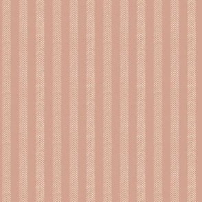 Chevron Stripes - Pink & Ivory 2in