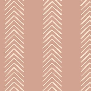 Chevron Stripes - Pink & Ivory 10in