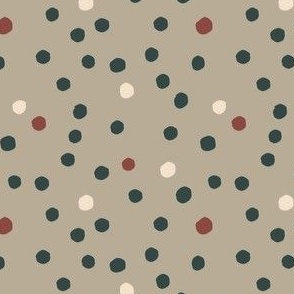 Scattered Dots - Taupe 4in