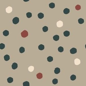 Scattered Dots - Taupe 6in