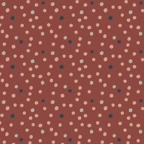 Scattered Dots - Red 2in