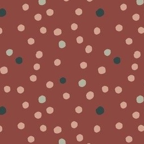 Scattered Dots - Red 4in