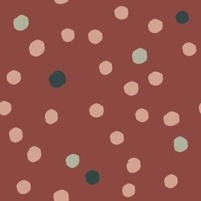 Scattered Dots - Red 6in