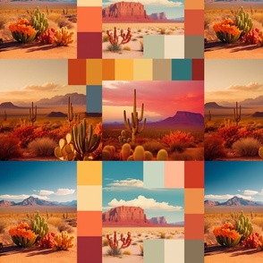 Vintage Patina Technicolor Picturesque Desert Southwest Scenery with Palettes