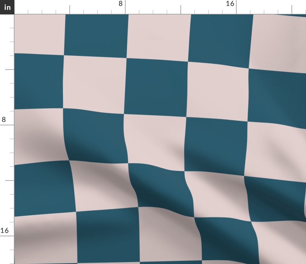 Medium // Checkerboard in Teal and Sand