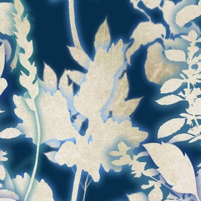 floral print, paper herbs,