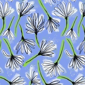 daisies naive  flower pattern