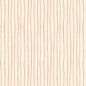 Textured Pastel Salmon Stripes | Hand Drawn 