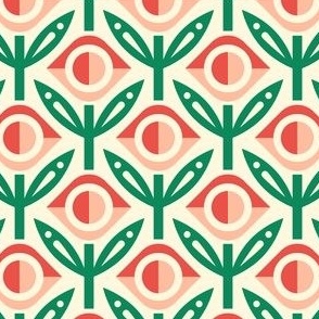 2855 C Small - abstract Scandinavian flowers