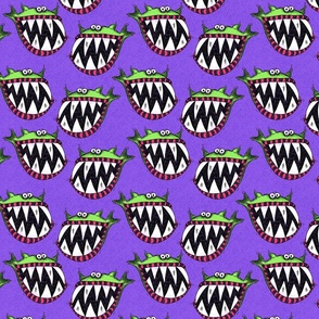 Monster Fish on Purple
