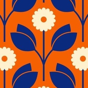 2879 D Medium - retro daisies / chamomiles