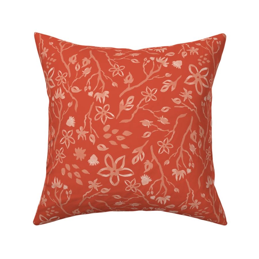 Glazed Persimmon Magnolia - Medium Pattern