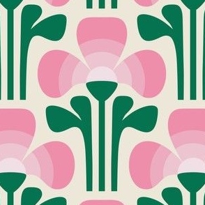 2881 E Medium - retro clover leaves