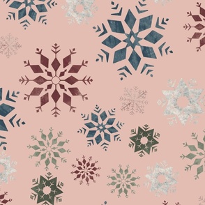 Snowflakes pink (XM23-21)