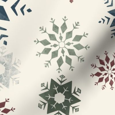 Snowflakes ecru (XM23-19)