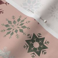 Snowflakes pink/Small (XM23-21)