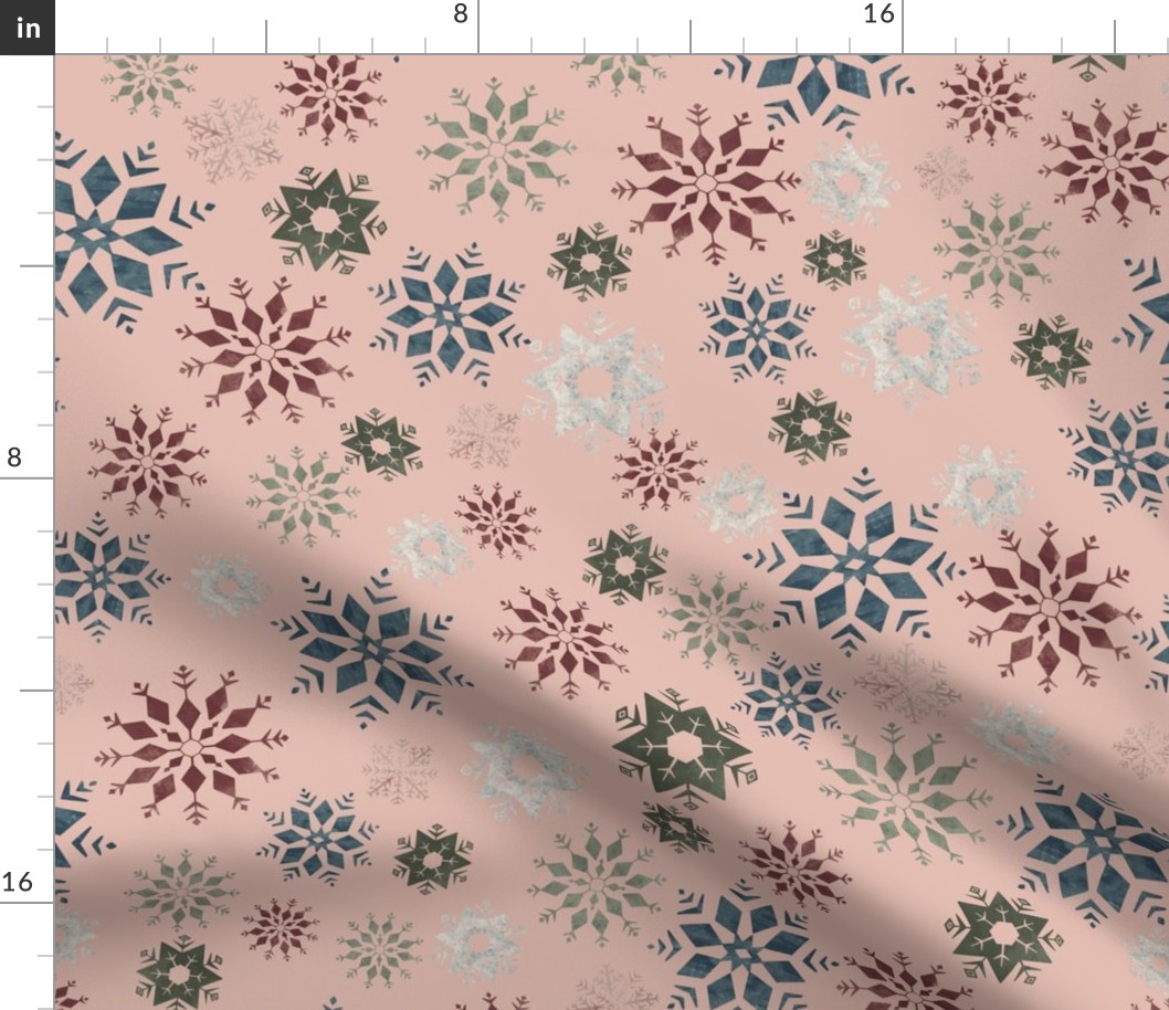Snowflakes pink/Small (XM23-21)