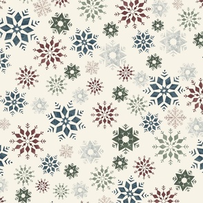 Snowflakes ecru/Small (XM23-19)