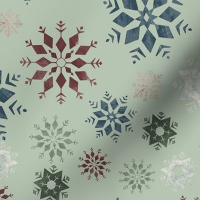 Snowflakes light green/Small (XM23-14)