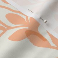 Organic Jungle Leaves | Abstract Botanicals with Texture | PANTONE Color of the Year - Peach Fuzz