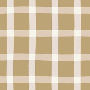 Coastal Plaid - Dark Ivory| Hand Drawn Texture