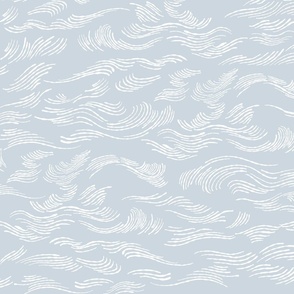 Waves Pale Blue White