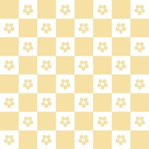 Daisy Checkerboard in yellow 2 inch