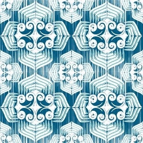(small)IKAT floral blue