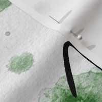 cat - ellie cat kelly green - watercolor drops cat - cute cat fabric and wallpaper