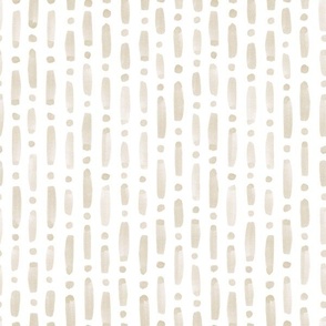 shiloh | vertical watercolor dashes and dots taupe