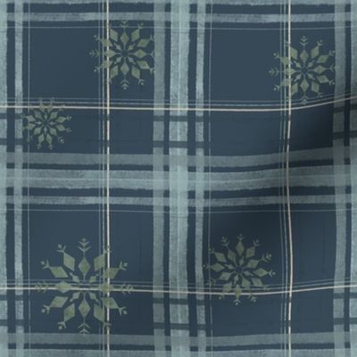 Christmas tartan blue/Small (XM23-05)