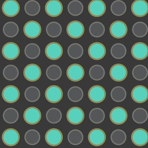 turquoise and gray dots